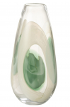 Vaas LIVY suur, roheline/valge/l&auml;bipaistev