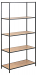 Riiul SEAFORD 77x35x150 cm, looduslik/must