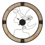 Seinakell COUPLE &Oslash;60x3cm, must/pruun