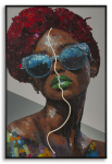 L&otilde;uendipilt LED-valgustusega AFRO 60x3,5x90, mitmev&auml;rviline