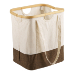 Pesukorv NOTO 40x30x45 cm, valge/pruun