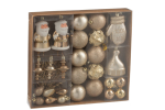 J&otilde;ulukuulid XMAS BAUBLE 45tk karbis, beeži/ecru