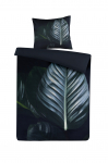 Voodipesukomplekt TROPICAL 260x220/50x75 cm, must/roheline
