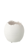Lillepott IRREGULAR CLAY suur, valge