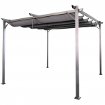Kangaskatusega pergola HARDMAISTER SPRINT 3&times;3m, antratsiit/valge