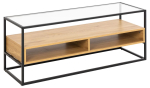 TV-alus RANDOLF 120x40x45 cm, selge klaas