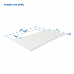 Lauaplaat 1500x750x25mm, valge