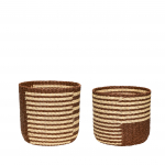 Korv TWINE komplekt (2 tk), looduslik/pruun