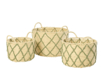 Korvide komplekt CHECKER 3tk, naturaalne/khaki