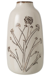 Vaas FLOWERS suur, valge/must