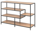 Raamatukapp SEAFORD 114x35x78 cm, tamm/must