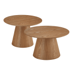 Diivanilaud TANGO 2 tk &oslash;60/80cm, looduslik tamm