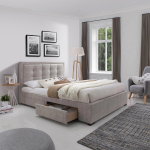 Voodi DUKE madratsiga HARMONY TOP 160x200, beež