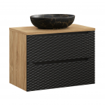 M&ouml;&ouml;blikomplekt OOKEANIMUST 80 cm + MONA kraanikauss, &otilde;litatud tamm