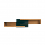 Seinariiul BREMEN, 140 x 27 x 36 cm, naturaalne/must