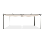Kangaskatusega pergola HARDMAISTER SPRINT 3x6m, antratsiit/valge