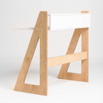 Kirjutuslaud TRI, valge/naturaalne