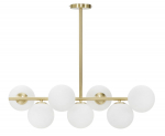Rippvalgusti GLAMY 81x30x74 cm, kuldne/valge