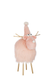Kaunistus REINDEER HAT suur, heleroosa