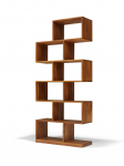 Riiul ZIG-ZAG 80x30x180, pruun