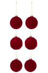 J&otilde;ulukuulid XMAS BAUBLE v&auml;ikesed 6tk karbis, punased
