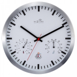 Seinakell NEXTIME raadiojuhitav koos ilmajaamaga 25 cm, hall/valge