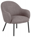 Tugitool SPENCER 70x75x75 cm, helehall-pruun