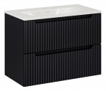 Komplekt NOVA BLACK 80 cm + SKY valamu, matt must