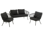 Lounge komplekt POA 4-kohaline, must