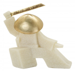 Dekoratiivne kuju SAMURAI ODA 19x8x18 cm, valge/kuldne