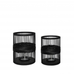 Latern HEXA 2 tk komplektis, must