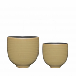 Lillepotid YUKA 2 tk komplekt, roheline