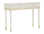 Konsoollaud CAMILLE 101x37x78 cm, valge/kuldne