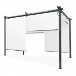 Kangaskatusega pergola HARDMAISTER SPRINT PLUS 3x4 m, antratsiit/valge