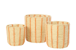 Korvide komplekt STRIPE 3tk, naturaalne/oranž