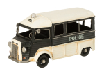 Dekoratsioon POLICE BUS antiikne, must/valge