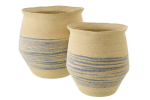 Korvide komplekt STRIPE 2-osaline, naturaalne/sinine