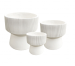 Lillepotid HEVRA 3tk, valge