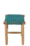 Taburet TEAK WOOD, t&uuml;rkiissinine