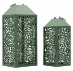 Latern CARVING komplekt 2 tk, roheline