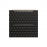 Valamukapp OCEAN 60 cm, 2 sahtlit, matt must/tamm