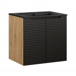 M&ouml;&ouml;blikomplekt LUXOR BLACK 60 cm koos SKY m&ouml;&ouml;blivalamuga, &otilde;litatud tamm/matt must