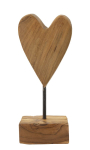 Dekoratiivne kuju HEART, 10x10x25cm, pruun