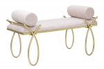Esikupink RIBBON 112,5x49x53 cm, roosa/kuldne