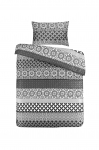 Voodipesukomplekt STEREO 260 x 220 cm / 50 x 75 cm (2 tk.), must/valge