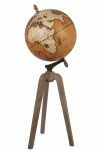 Dekoratiivne gloobus GLOBE alusel XL, oranž/naturaalne