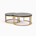 Diivanilaud SEVILLE 2tk, kuldne/must