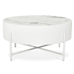 Diivanilaud MILO &uuml;mmargune &Oslash;80 cm, valge