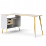 Nurgalaud DELTA, valge/tamm