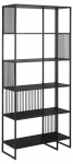 Raamatukapp STRINGTON 85x35x185 cm, must